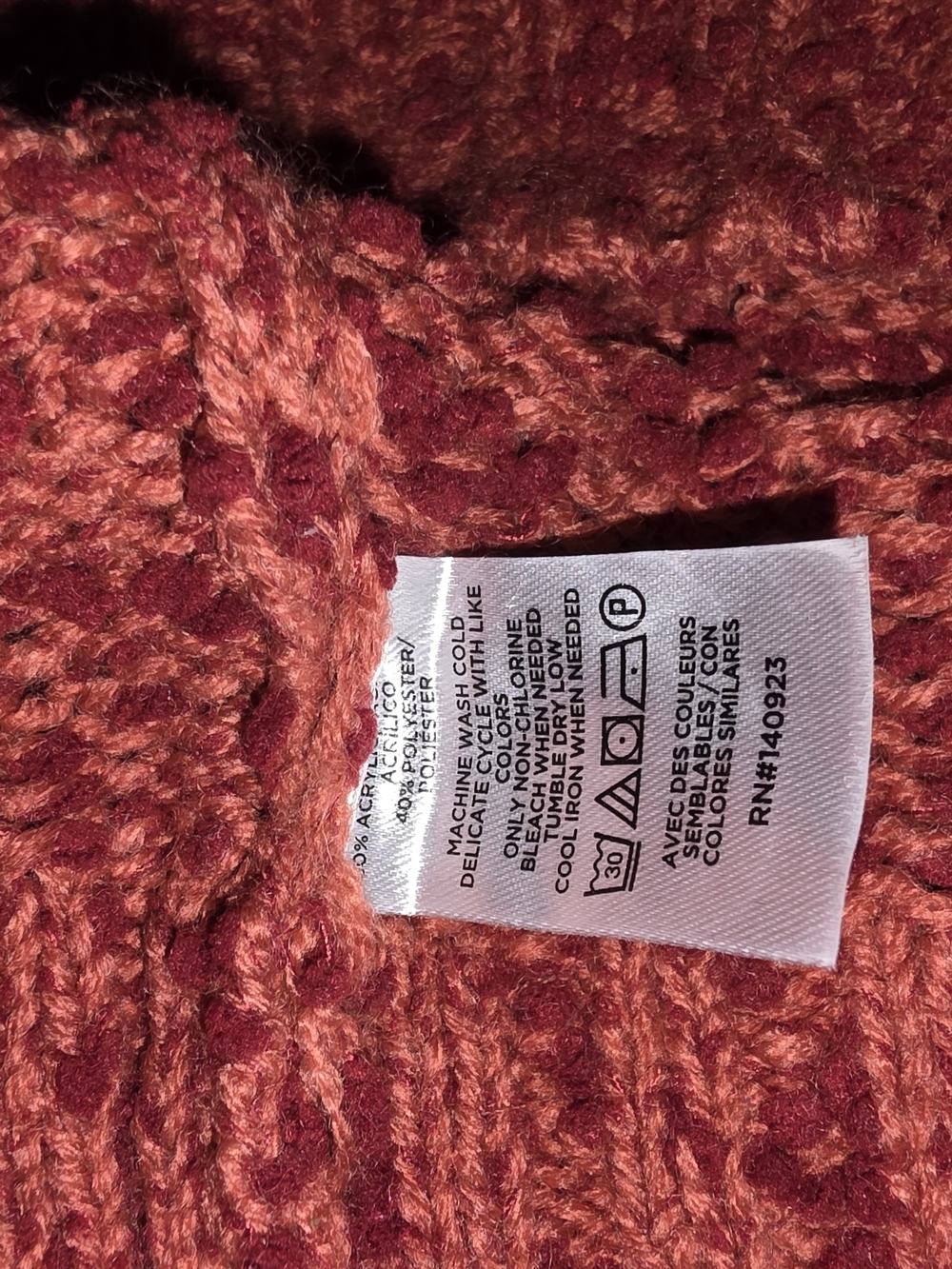LOFT Chunky Ribbed Mock Neck Sweater - Rust - Picture 4 of 4